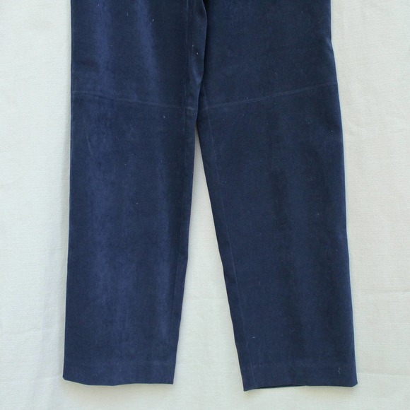 Vintage Norton Navy Suede High Waist Trousers - Picture 6 of 6